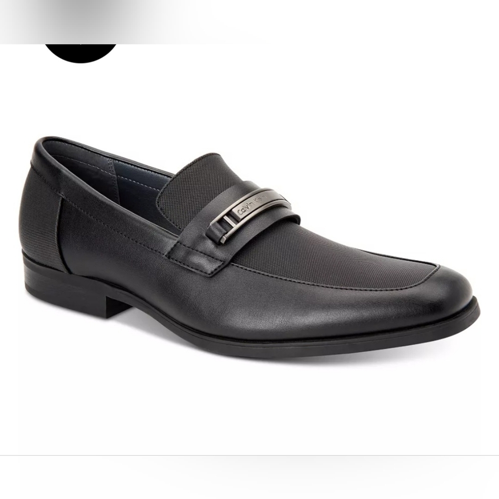 CALVIN KLEIN Benning Black Slip-on Apron Toe Bit Loafer Oxford Shoes SIZE 11
